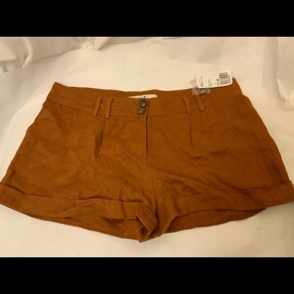 New Forever 21 shorts 100% linen size large - Picture 1 of 6
